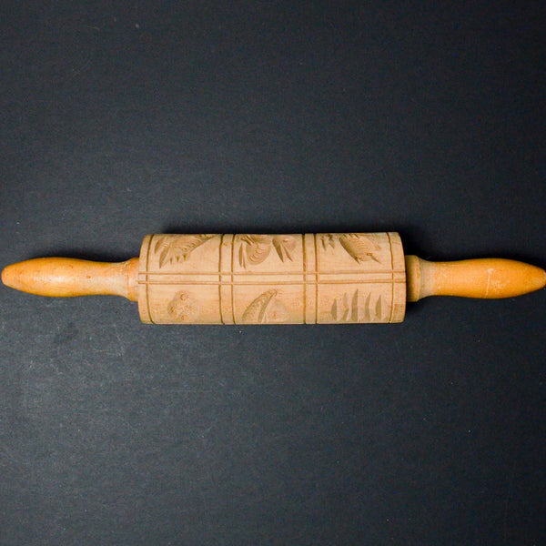 Springerle Carved Wooden Rolling Pin