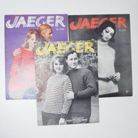 Jaeger Sweater Knitting Pattern Booklets - Set of 3