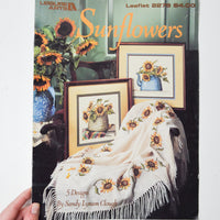 Sunflowers Cross Stitch Pattern Booklet -  Leisure Arts Leaflet 2278