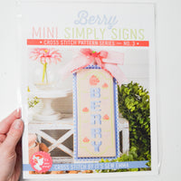 Berry Mini Simply Signs Cross Stitch Pattern Booklet