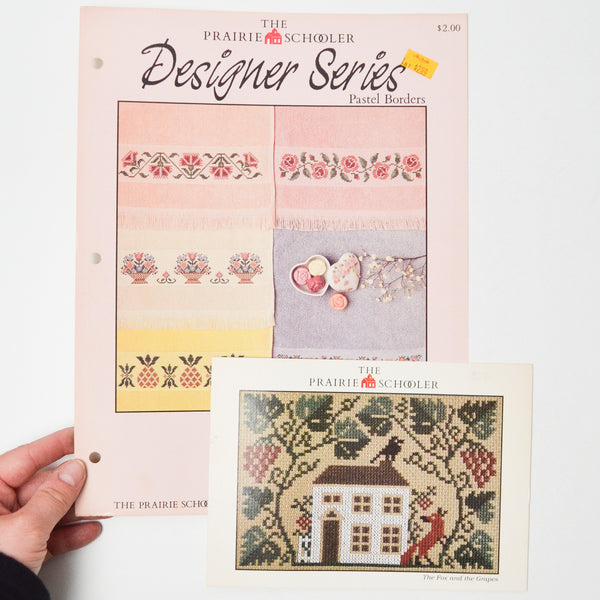 The Prairie Schooler Borders + Sampler Cross Stitch Patterns - Set of 2