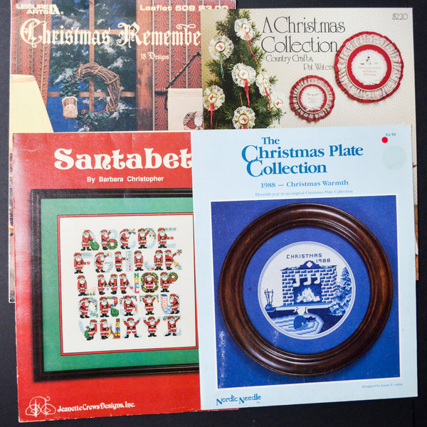 Christmas Cross Stitch Pattern Booklets - Set of 4