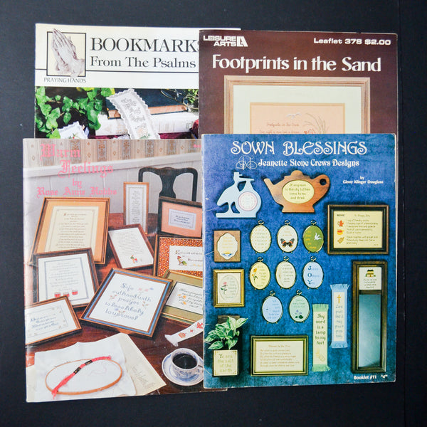 Christian Cross Stitch Pattern Booklets - Set of 4