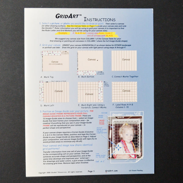 Grid Art Rulers + Instructions for Drawing + Painting