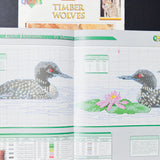 Color Charts Loons + Wolves Cross Stitch Pattern Booklets