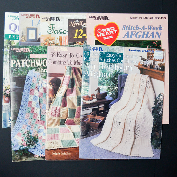 Afghan Crochet Pattern Booklet Bundle - Set of 8