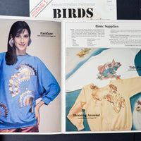 Shirt Style Fabric Painting Designs Booklet + Birds Iron-On Transfer Booklet