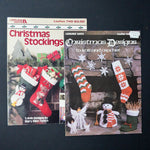 Christmas Stocking Knitting + Crochet Pattern Booklets - Set of 2