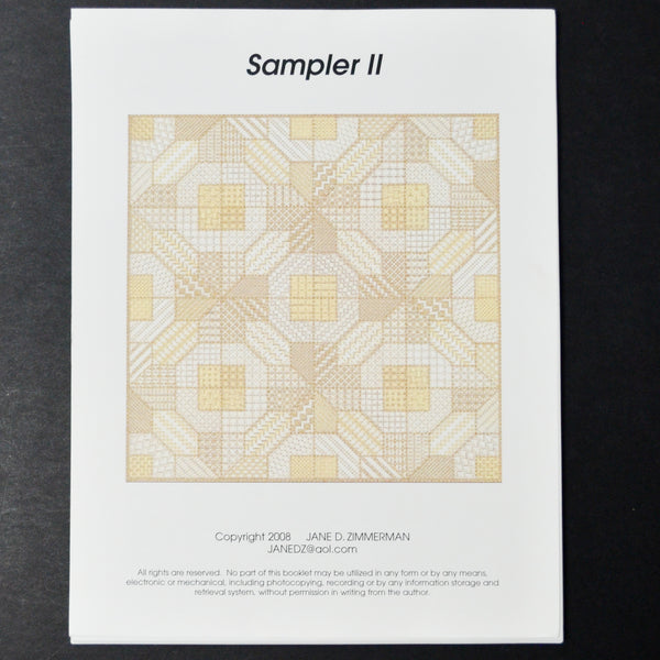Jane D. Zimmerman Sampler II Canvas Embroidery Pattern