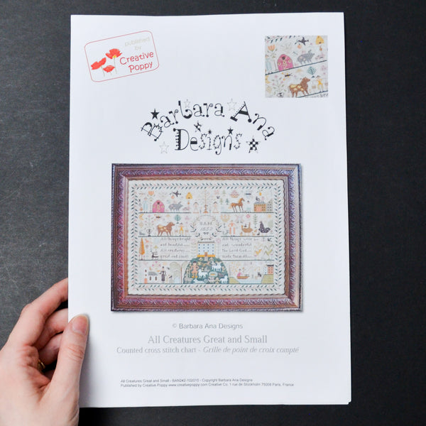 Barbara Ann Designs All Creatures Great + Small Cross Stitch Pattern