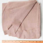 Mauve Stretchy Waffle Knit Fabric - 38" x 64"