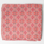 Pink, Orange + Green Geometric Woven Fabric - 34" x 58"