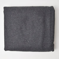 Charcoal Gray Woolly Twill Woven Fabric - 50" x 76"