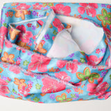 Colorful Floral Fleece-Lined Satin Woven Fabric - 60" x 168"