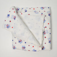 Patriotic Mouse, Snail + Mushroom Print Flannel Fabric - 44" x 72"