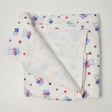 Patriotic Mouse, Snail + Mushroom Print Flannel Fabric - 44" x 72"