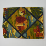 Hooked Rug House Print Flannel Fabric - 44" x 56"