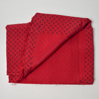 Deep Red + Black Geometric Print Flowy Woven Fabric - 58" x 92"