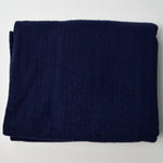 Navy Blue Cable Texture Embossed Fleece Fabric - 39" x 60"