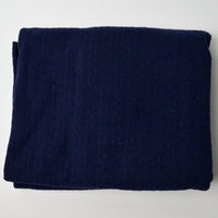 Navy Blue Cable Texture Embossed Fleece Fabric - 39" x 60"