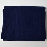 Navy Blue Cable Texture Embossed Fleece Fabric - 39" x 60"