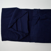 Navy Blue Cable Texture Embossed Fleece Fabric - 39" x 60"