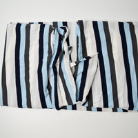Black, White + Blue Striped Jersey Knit Fabric - 66" x 80"