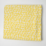 Yellow + White Geometric Print Stretch Twill Woven Fabric - 42" x 74"