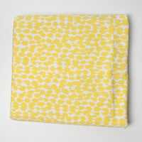 Yellow + White Geometric Print Stretch Twill Woven Fabric - 42" x 74"