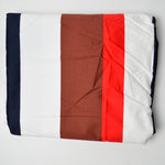 White, Red + Navy Striped Woven Fabric - 56" x 152"