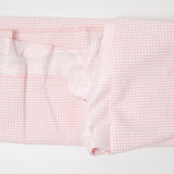 Light Pink + White Plaid Woven Fabric with Lightweight Interfacing - 56" x 124"