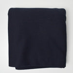 Dark Black-Blue Thick Synthetic Knit Fabric - 50" x 88"