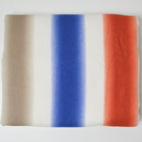 Red, White + Beige Gradient Stripe Print Canvas Woven Fabric - 54" x 114"