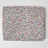 Light Purple + Pink Floral Print Brushed Surface Loose Flannel Woven Fabric - 44" x 104"