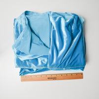 Light Blue Stretch Velvet Fabric - 60" x 110"