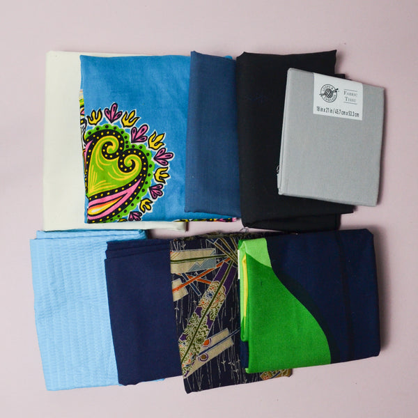 Blue + Green Woven Fabric Bundle