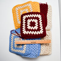 Crochet Granny Square Bundle, 8.5" x 8.5", Set of 32