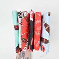 Retro Coca-Cola Print Quilting Weight Woven Fabric Bundle