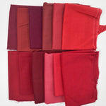 Shades of Burgundy + Red Quilting Weight Woven Fabric Bundle