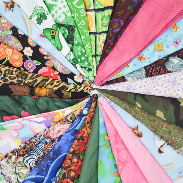 Assorted Colorful Quilting Weight Woven Fabric Bundle - Cut into Circles
