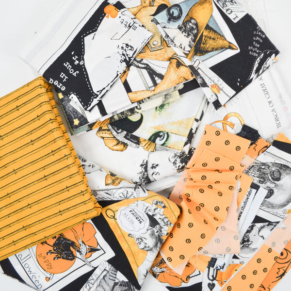 Halloween Panels + Prints Quilting Cotton Fabric Bundle