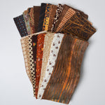 Brown 3" x 7" Rectangles Cut Quilting Fabric Bundle
