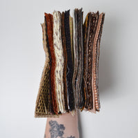 Brown 3" x 7" Rectangles Cut Quilting Fabric Bundle