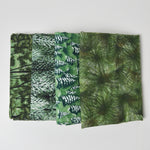 Dark Green Tree Print Quilting Weight Woven Fabric Bundle