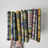 Green, Blue + Yellow Plaid Woven Fabric Bundle