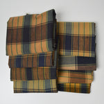 Navy Blue + Yellow Plaid Woven Fabric Bundle
