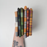 Dark Colorful Plaid Woven Fabric Bundle