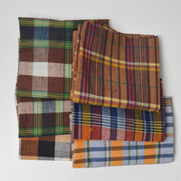 Dark Colorful Plaid Woven Fabric Bundle