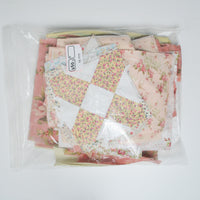 Pastel Pink + Green Floral Quilting Weight Fabric Bundle - Partially Pieced