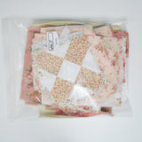 Pastel Pink + Green Floral Quilting Weight Fabric Bundle - Partially Pieced